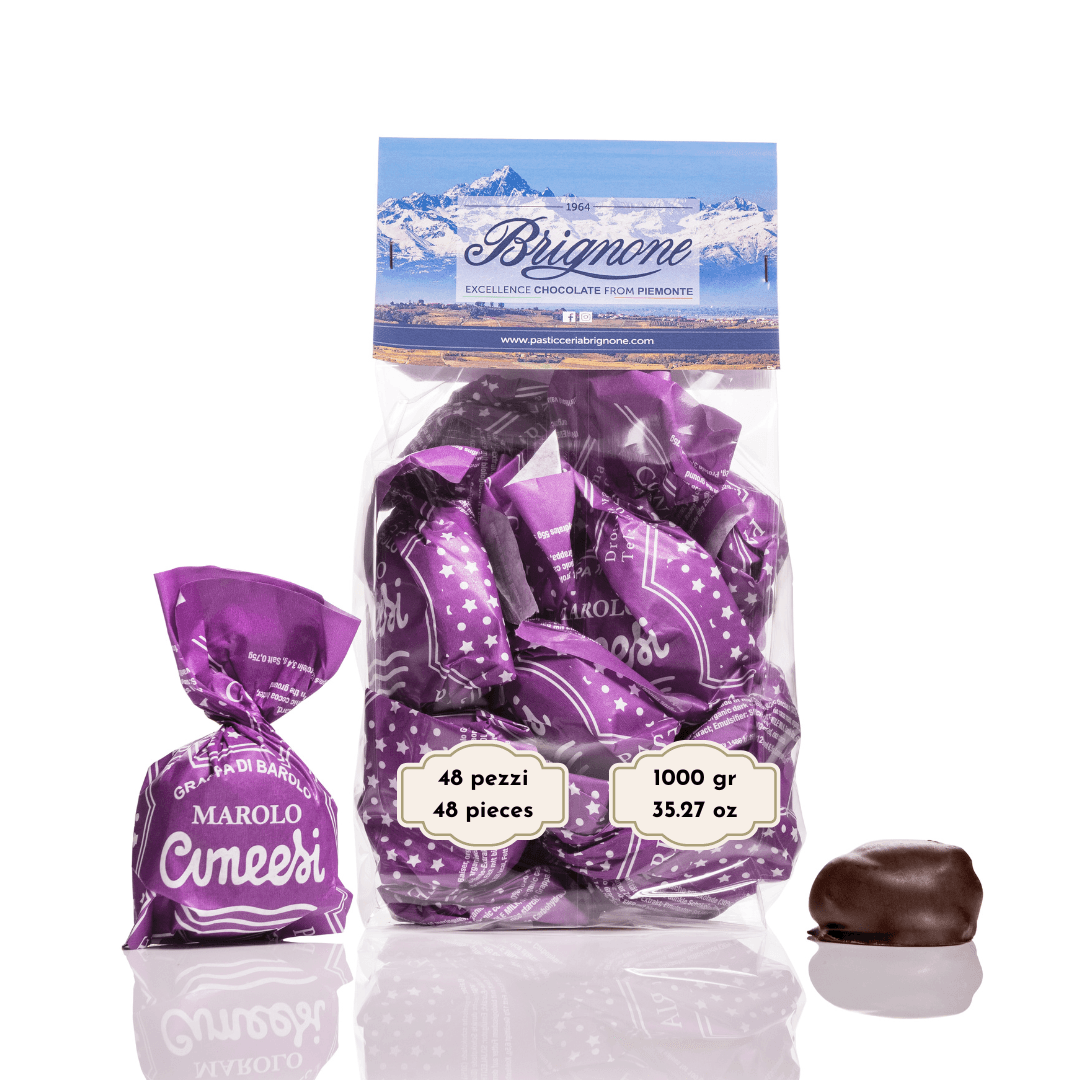 Cuneesi alla Grappa di Barolo - Cioccolatini artigianali piemontesi alla grappa di Barolo - Perfetti per regali. Acquista online con spedizione veloce.