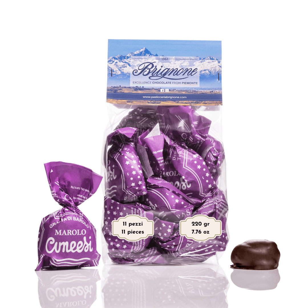 Cuneesi alla Grappa di Barolo - Cioccolatini artigianali piemontesi alla grappa di Barolo - Perfetti per regali. Acquista online con spedizione veloce.