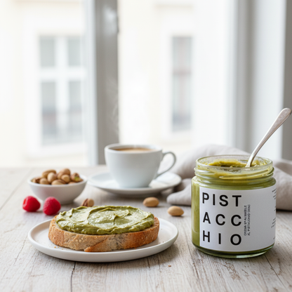 Tris di Creme Spalmabili Artigianali - Nocciola, Fondente e Pistacchio