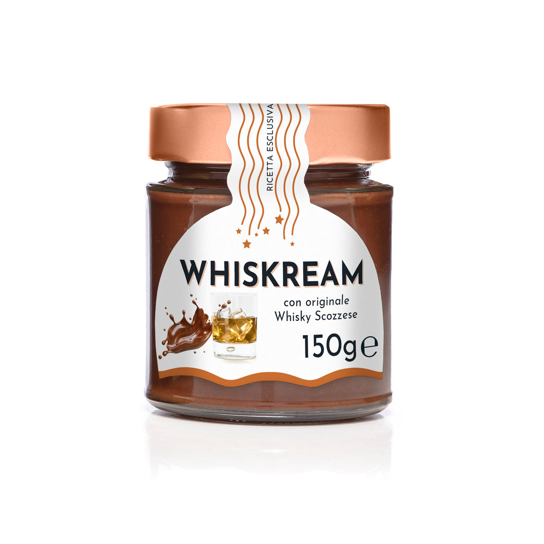 WHYSKREAM® - Crema Spalmabile con Cioccolato Fondente e Whisky Scozzese - 150 g